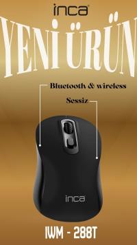 INCA IWM-288T Bluetooth & 2.4G Kablosuz siyah Ergonomic Design Silent 